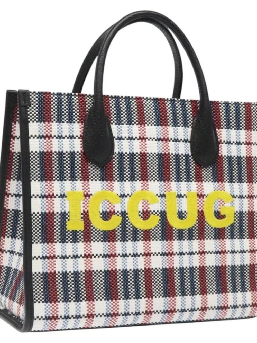 GUCCI Tote Bag Canvas Leather White Black Silver 659983 Auth MY189V